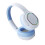 Wireless Headset PC For Computer And Mobile Devices Lightweight Over-Ear Earbuds Ergonomic Fit Blue 1