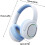 Wireless Headset PC For Computer And Mobile Devices Lightweight Over-Ear Earbuds Ergonomic Fit Blue 4
