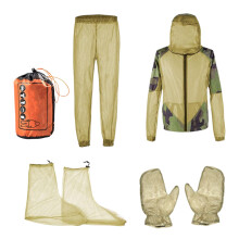Fly Suit Full Body Jacket Breathable Protective Fabric For Fishing Beekeeping Gardening Hunting Four Piece Set Size M
