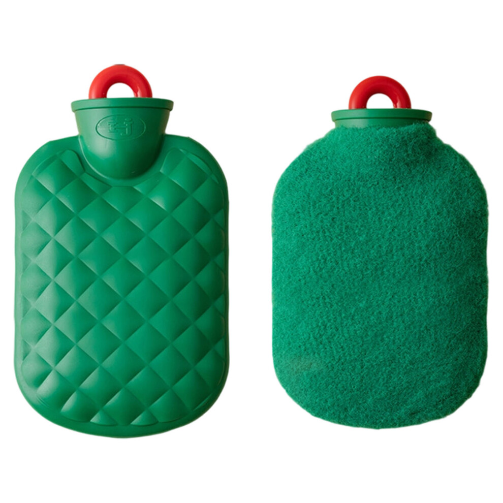 Small Size Hot Water Bag With Fleece-Green Large size 800ml
