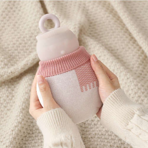 AntiLeak Snowmans Hot Water Bottle Thickened-White small 2