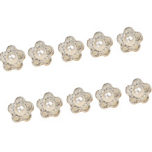 Alloy Florals Button Crafting Materials For Bags Hat DIY-silver