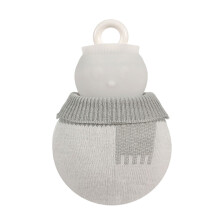 Hot Water Bottle for Cold Weather Silicone Snowmans-White large