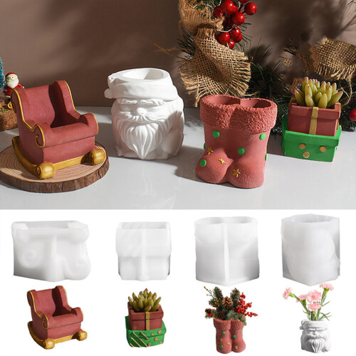 Multiple Shape Silicones Molds Crafting Sock Gift-Santa Claus. 1