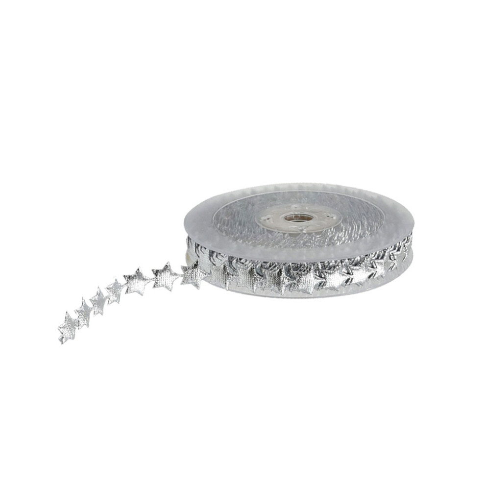 1 Sztuka 15 M ŚWiąTeczna WstążKa Z Pentagramem (Srebrna)-image