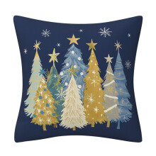 Christmas Tree Polyester Pillow Cover Festival Decoration-6