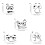 Adhesive Funny Cartoon Expression Sticker Waterproof-SCQ2201 3 4