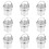 50 Unidades Balde Mini Para Lanches Armazenamento Prateado 3