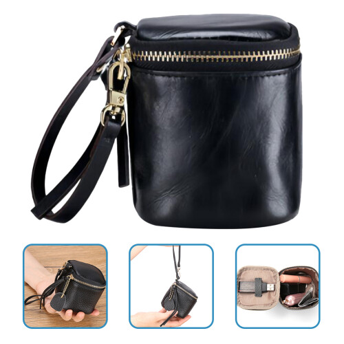 1X Lanyard Handtas Van Echtleer Voor Lipstick En Sleutels 1