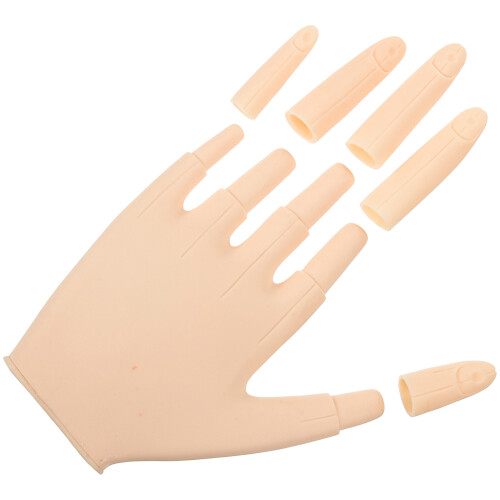 Mão De Treinamento Silicone Reutilizável Para De Unhas 2