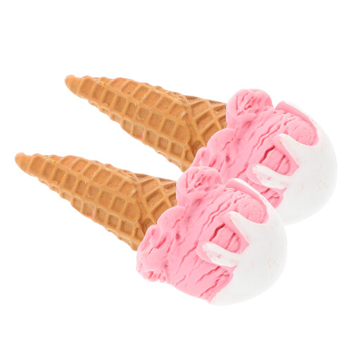 2 Unidades De Sorvete Cone Para Decoração E Exibição