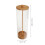 Straws Halter Spender: Organizer Mit Holzdeckel 25,5x8 Cm 2