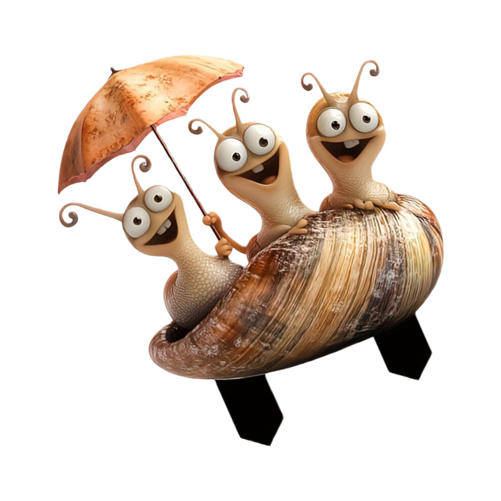 Garden Yard Planter Art Whimsical Snail Animal Stakes-SCD050