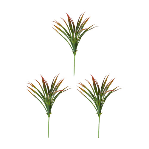 Realistic Plastic Orchids Grass Stems with Ground Stake-C 3