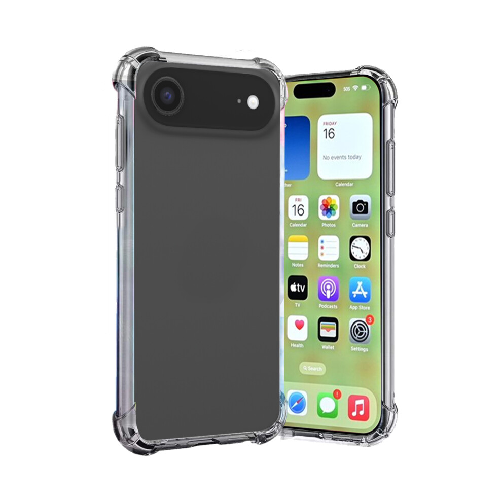 (Clear) For Apple Iphone 17 Air Plain Silicone Gel Phone Case Clear 3479052973988