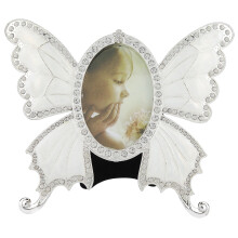 Fotoram Kristallpärla Diamant Rosett Bröllopsinredning Gåva 15x12,5cm
