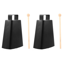2Sets Robuste Kuhglocken Aus Mit Schlagstock, Ideal Für