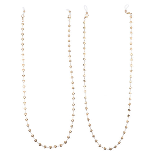 2 Legering Hartvormige Brilketting Goudkleurig 2