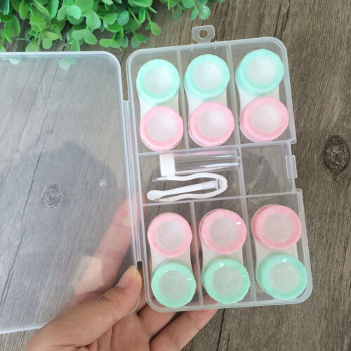 6Pcs Linsen Etui Set Linsenbox Behälter Mit Pinzette Flasche Stab 2