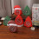 Holiday Themed Cartoon Clock Portable-red christmas tree 5