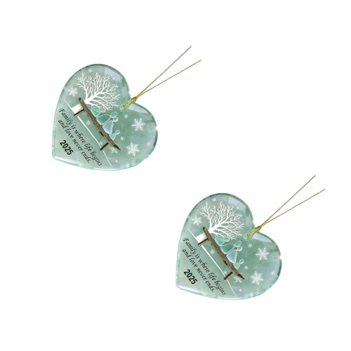 Heart Shaped Yard Ornament Christmas Tree Accessories Decoration