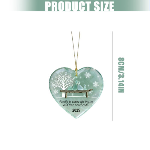 Heart Shaped Yard Ornament Christmas Tree Accessories Decoration 2