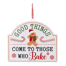 Weather Proof Iron Holiday Greeting Sign Door-white sign