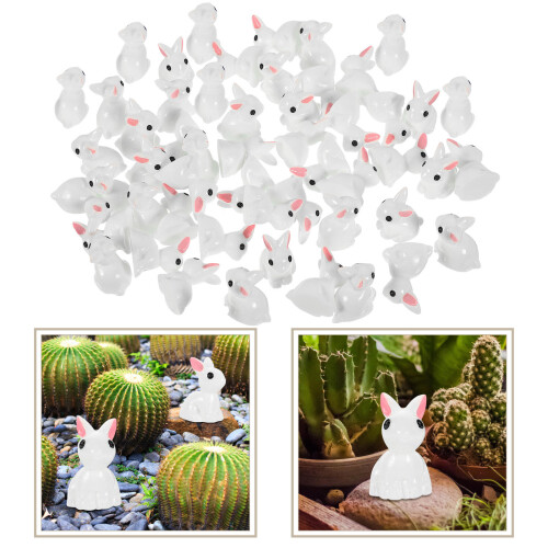 50 Mini Konijntjes Beeldjes Standbeeld Decor 2
