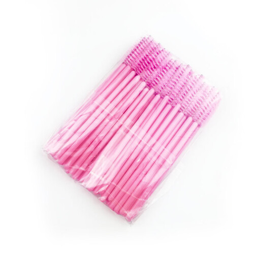 50Stk Einweg Wimperntusche Applikator Set Pink 1