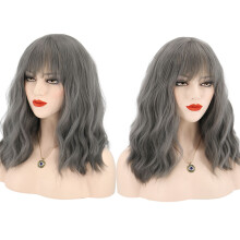 Mittellange Gelockte Haarperücke Aussehend Für Damen Bk003