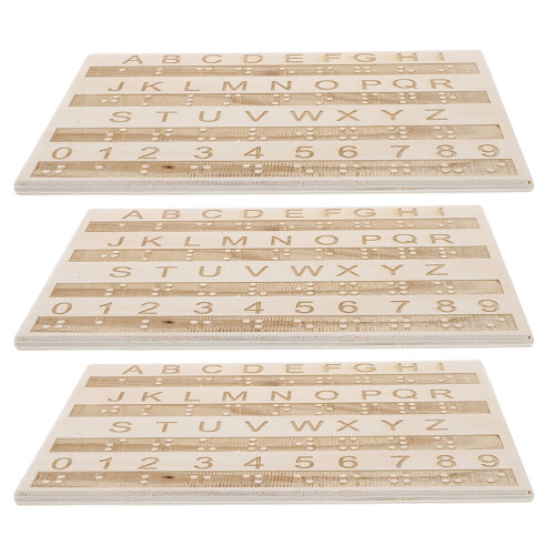 6 Holz Blindenschrift Alphabet Mit Für Anfänger