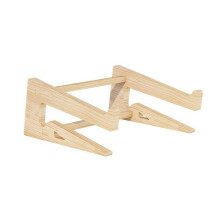 3 . Höhenverstellbarer Holz Laptop Halter (Khaki)