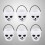 8Pcs Plastic Buckets White Halloween Witch Candy Holders 6