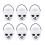 8Pcs Plastic Buckets White Halloween Witch Candy Holders 3