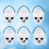 8Pcs Plastic Buckets White Halloween Witch Candy Holders 8