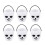8Pcs Plastic Buckets White Halloween Witch Candy Holders 4