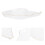 Conch Form Teller Glasplatte Salat Dessert Speisen Tablett 8