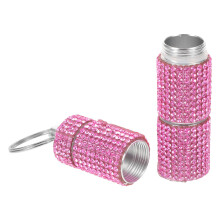 Rhinestone Pill Keychain Holder Mit 3 Fächern Für Und Vitamin