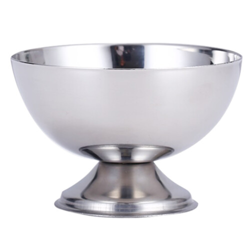 1 Stuks Rvs Salade Cup Voor Fruit, Ijs, Cereal En Pudding