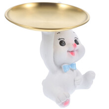3Stk Home Dekorative Hase Figur Aufbewahrungstablett Schmucktablett