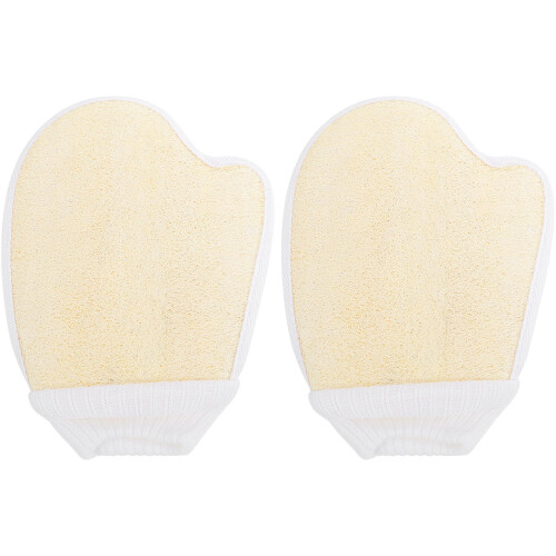 2Stk. Luffa Badehandschuhe Für Massage Und Körperpeeling