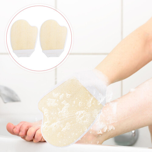 2Stk. Luffa Badehandschuhe Für Massage Und Körperpeeling 1