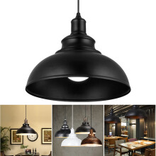 Einflammiger Retro Kronleuchter Für Restaurant Hotel Bar 30 Cm Schwarz
