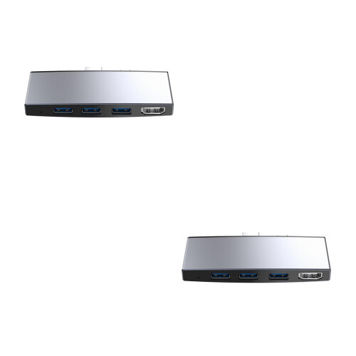 2Stk USB-Hub Kompatibel Mit Surface /5/4 Videoadapter Stromversorgung 2