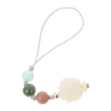 Chic Weißer Jade Bodhi Wurzel Lotus Anhänger Für