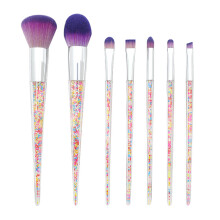 7Teiliges Make-Up- -Set, Puderpinsel, Silberne Hülle,
