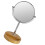 Desktop Make-Up-Spiegel Bambus Doppelseitig 7