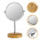 Desktop Make-Up-Spiegel Bambus Doppelseitig 4