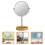 Desktop Make-Up-Spiegel Bambus Doppelseitig 3