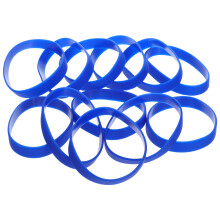 250 . Silikon Armbänder Blau: Leere Dehnbare Bänder Für Partys, Schule